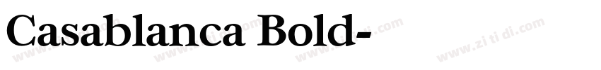 Casablanca Bold字体转换